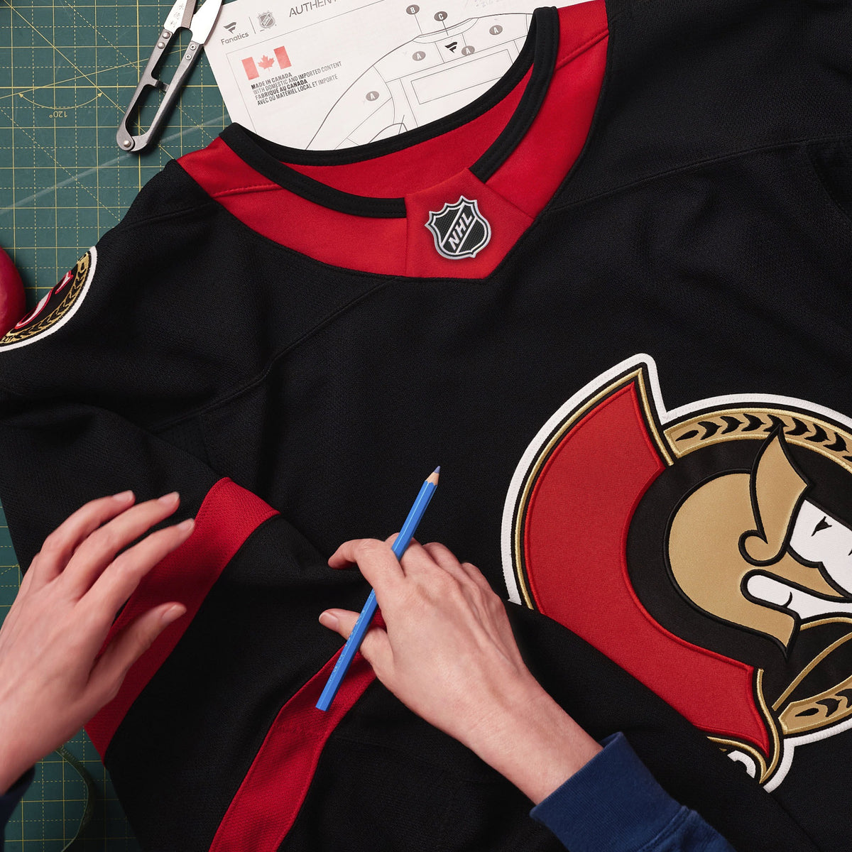 Men's Ottawa Senators Fanatics Black Home Authentic Pro Custom Jersey