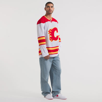 Men's Calgary Flames Fanatics White Away Premium Jersey