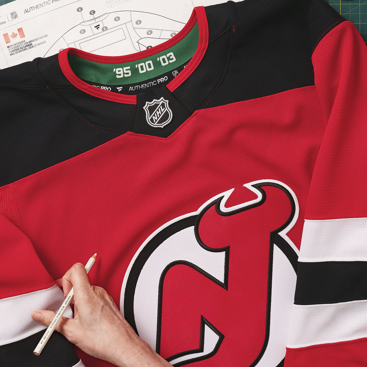 Men's New Jersey Devils Fanatics Red Home Authentic Pro Custom Jersey