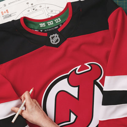 Men's New Jersey Devils Fanatics Red Home Authentic Pro Custom Jersey