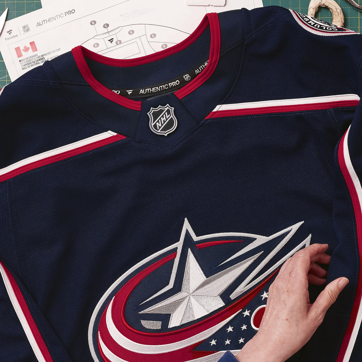 Men's Columbus Blue Jackets Fanatics Navy Home Authentic Pro Custom Jersey