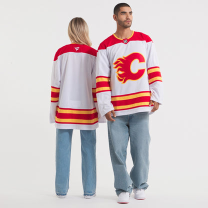 Men's Calgary Flames Fanatics White Away Premium Jersey