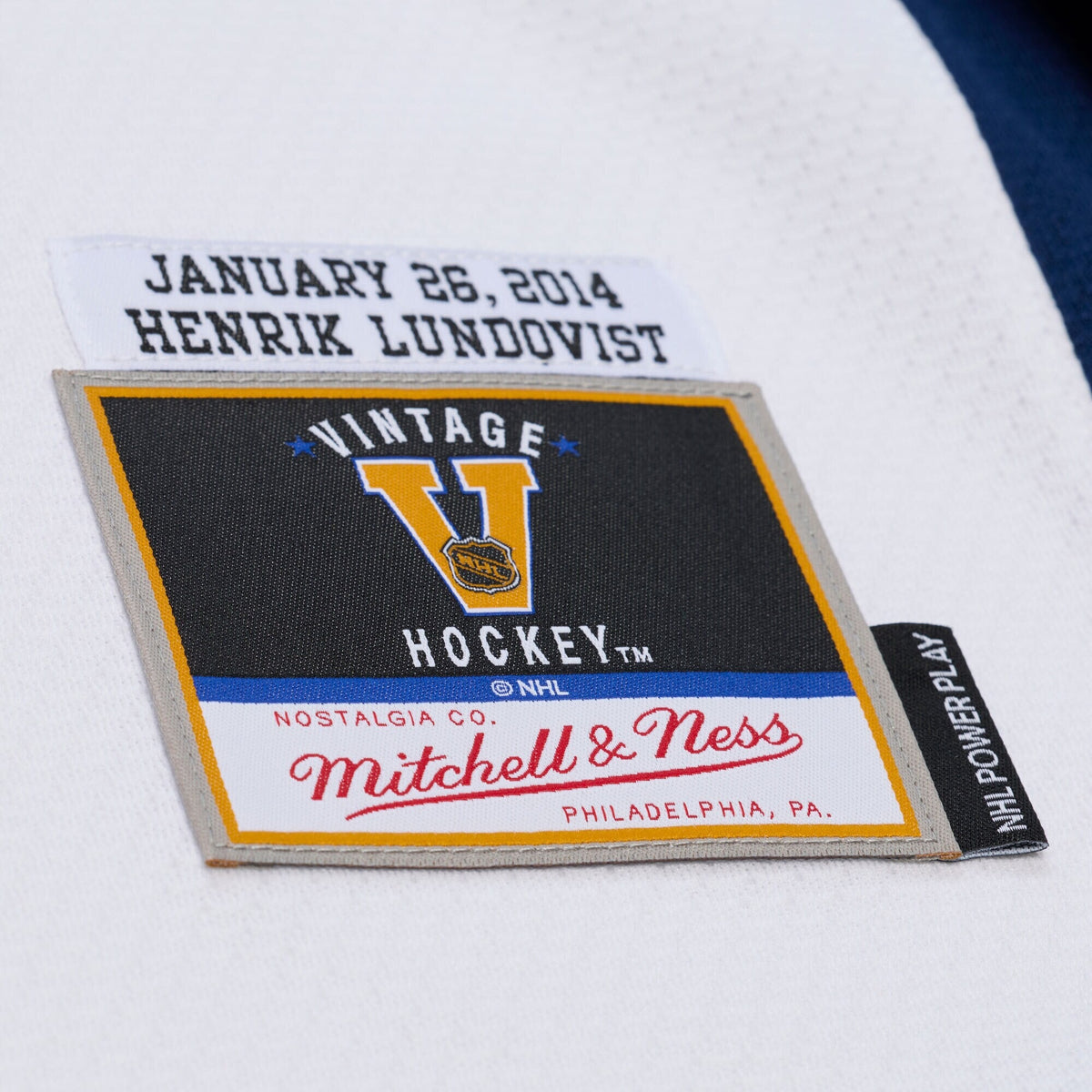 Men's New York Rangers Henrik Lundqvist Mitchell & Ness White 2014 NHL Stadium Series Power Play Jersey