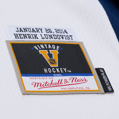 Men's New York Rangers Henrik Lundqvist Mitchell & Ness White 2014 NHL Stadium Series Power Play Jersey