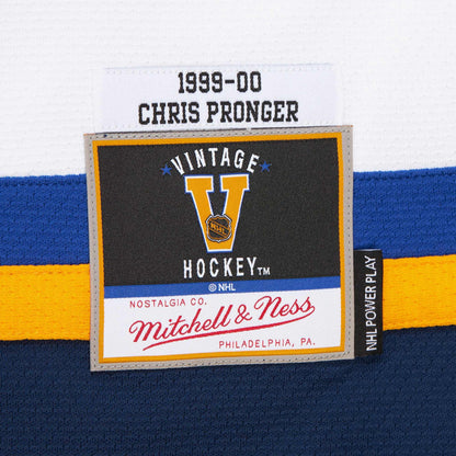 Men's St. Louis Blues Chris Pronger White 1999-00 Power Play Jersey