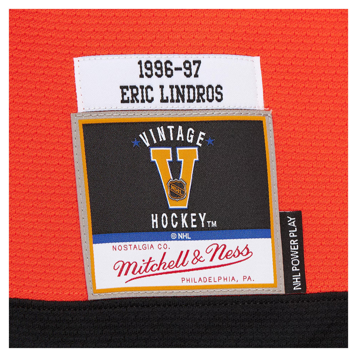 Men's Philadelphia Flyers Eric Lindros Mitchell & Ness Orange Big & Tall 1996-97 Blue Line 2.0 Jersey