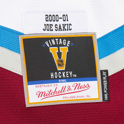 Men's Colorado Avalanche Joe Sakic White 2000-01 Power Play Jersey