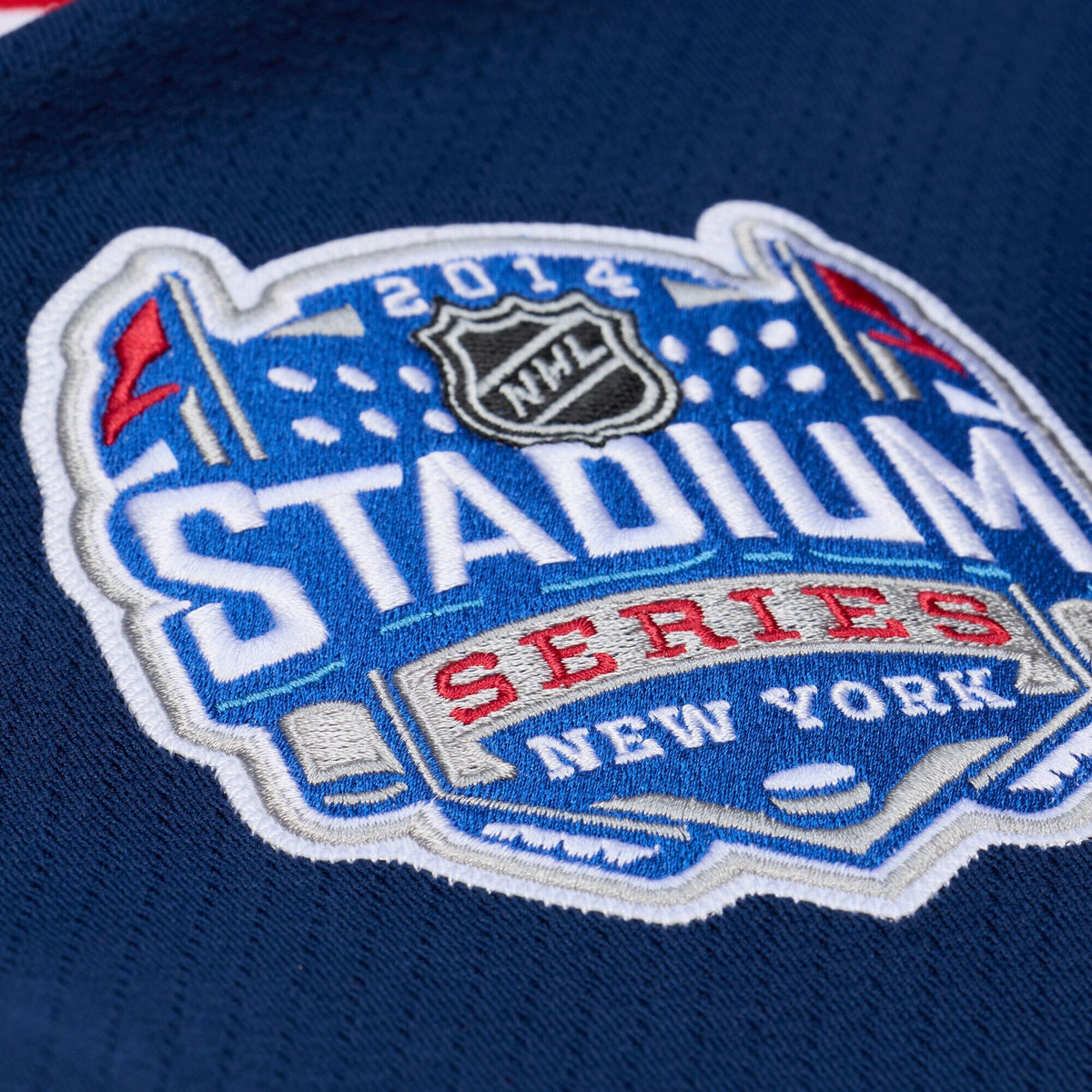 Men's New York Rangers Henrik Lundqvist Mitchell & Ness White 2014 NHL Stadium Series Power Play Jersey