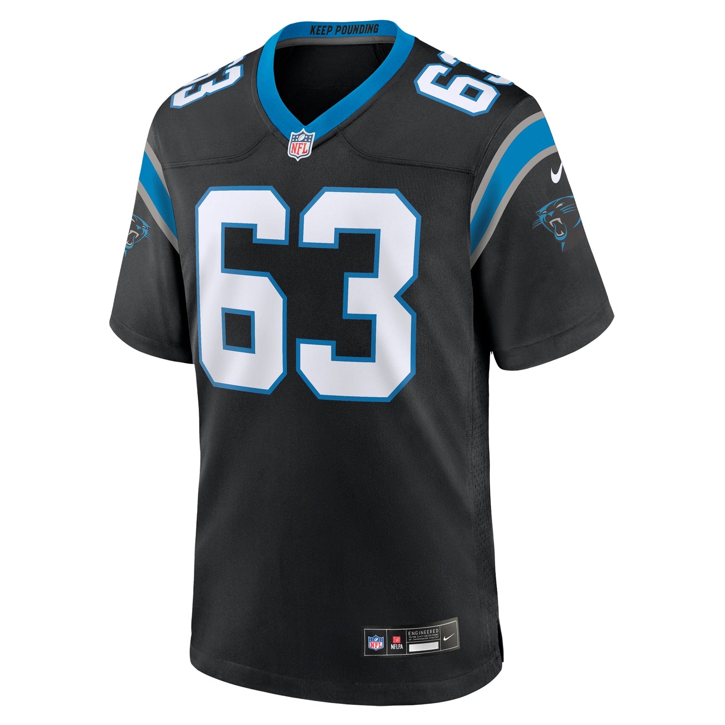 Austin Corbett Carolina Panthers Team Game Jersey - Black