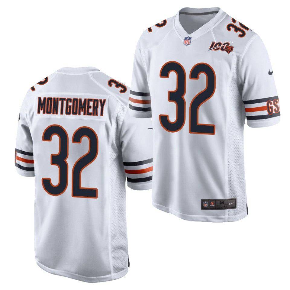 Men's Chicago Bears David Montgomery Game Vapor Jersey White