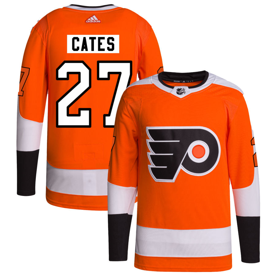 Noah Cates Philadelphia Flyers Home Primegreen Authentic Pro Jersey - Orange