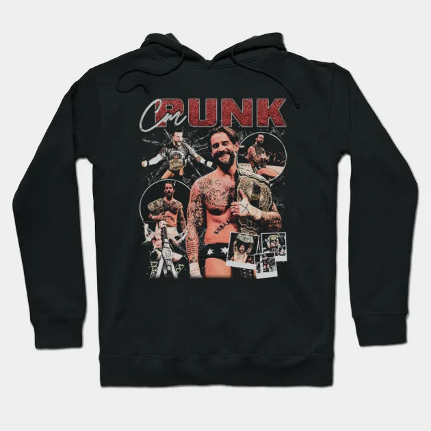 Cm Punk Vintage Bootleg #St Studios Hoodie