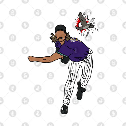 Randy Johnson Hits The Bird T-Shirt