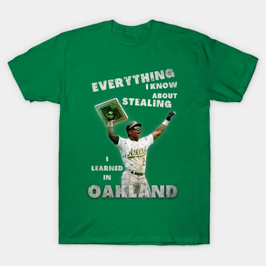 Oakland Man Of Steal - Rickey Henderson T-Shirt