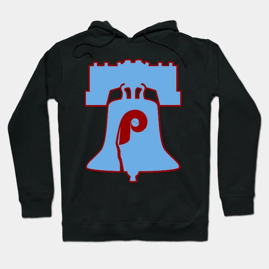 Powder Blue Retro Baseball Phillies Liberty Bell Hoodie