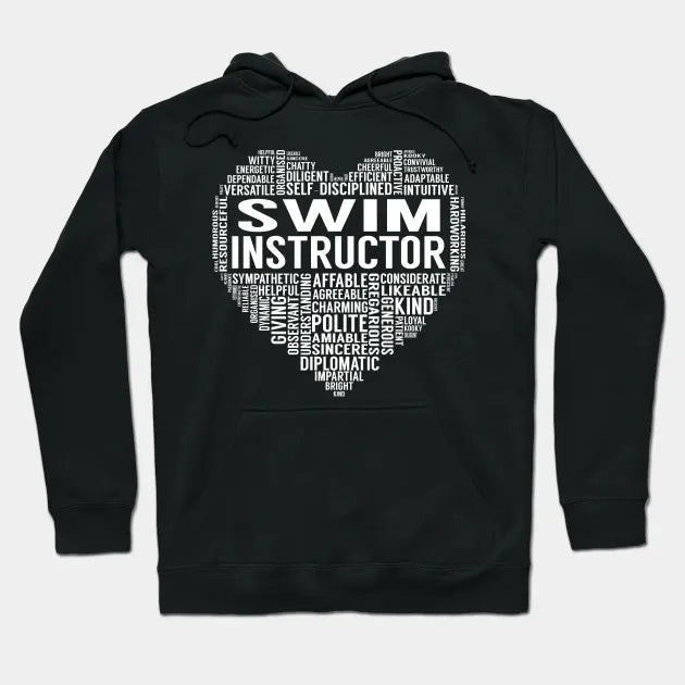 Swim Instructor Heart Hoodie