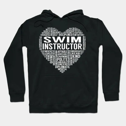 Swim Instructor Heart Hoodie