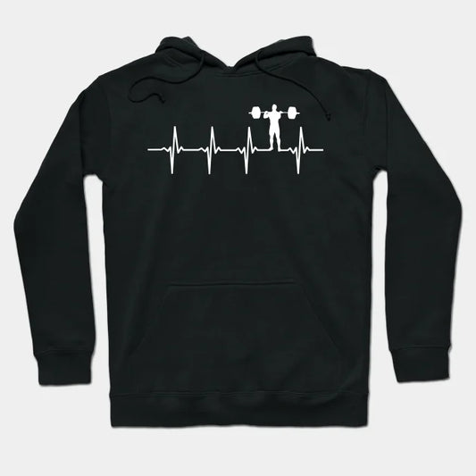 Weight Lifting Heartbeat Gift For Weightlifters Hoodie