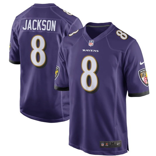 Lamar Jackson Baltimore Ravens Game Player Jersey - Purple
