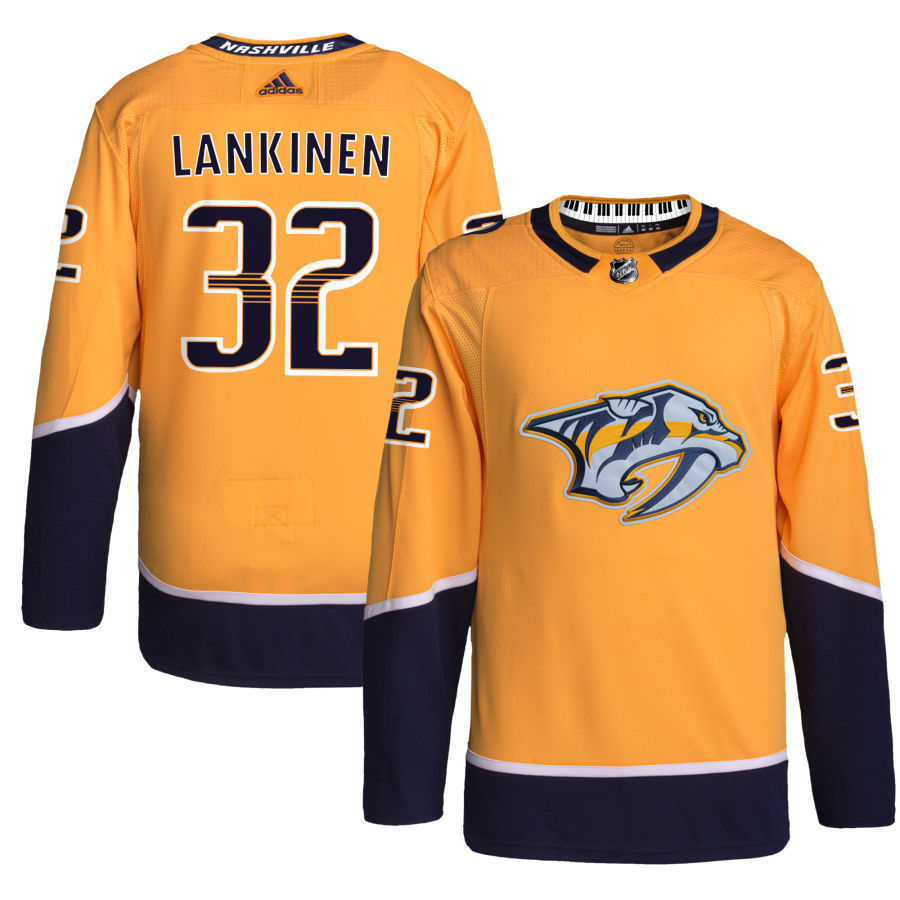 Kevin Lankinen Nashville Predators Home Primegreen Authentic Pro Jersey - Gold