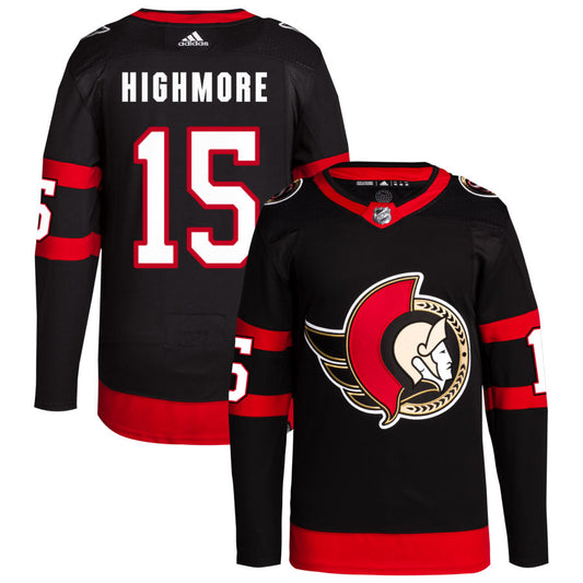 Matthew Highmore Ottawa Senators Home Primegreen Authentic Pro Jersey - Black