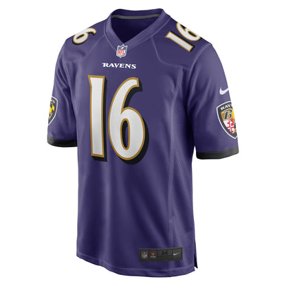 Tylan Wallace Baltimore Ravens Game Jersey - Purple