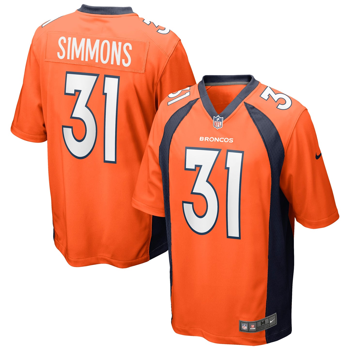 Justin Simmons Denver Broncos Game Jersey - Orange
