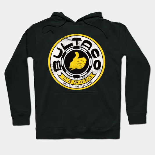 Bultaco Motorcycles / Faded Vintage Style Hoodie