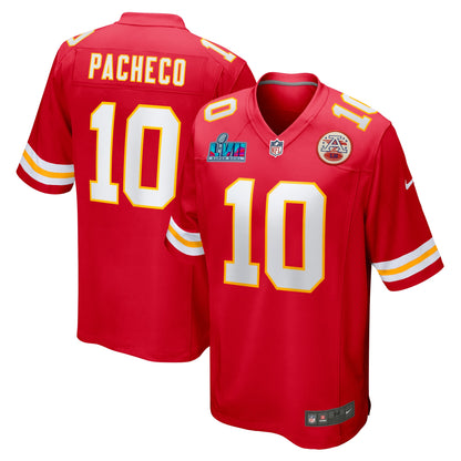 Isiah Pacheco Kansas City Chiefs Super Bowl LVII Patch Game Jersey - Red