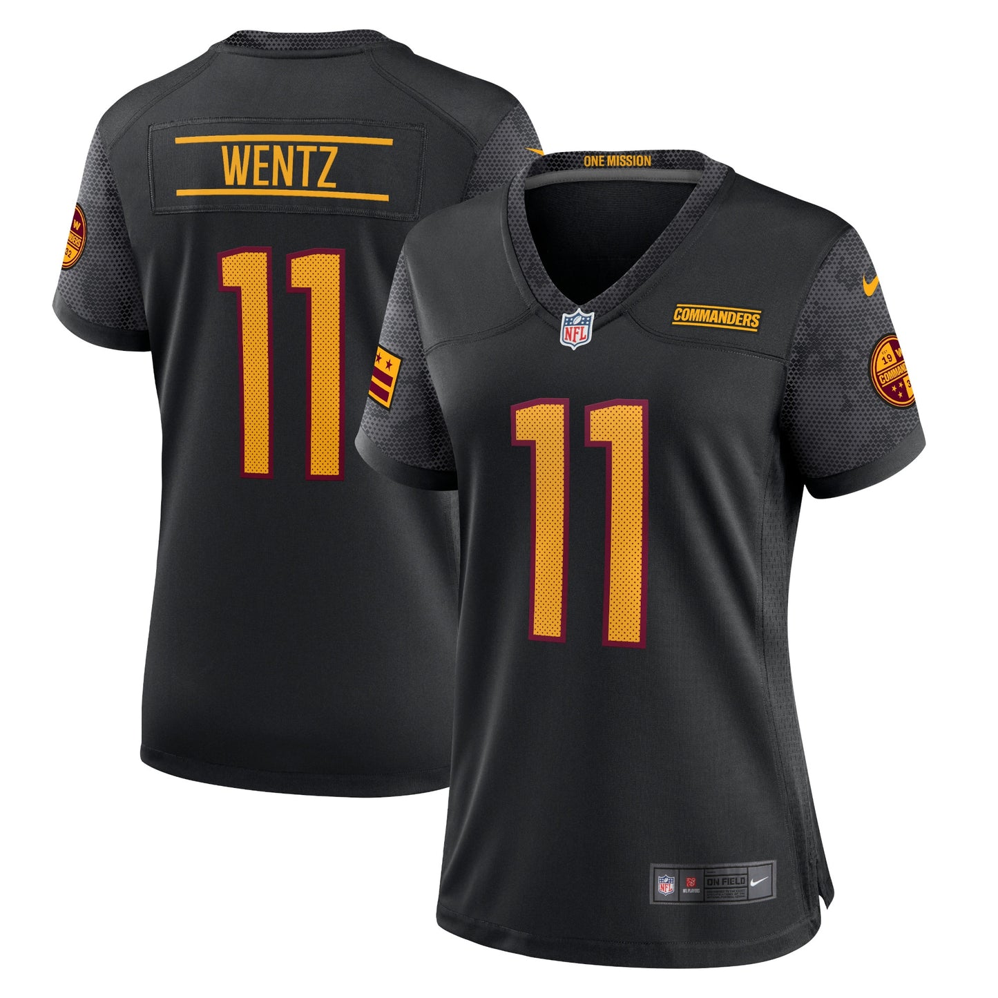 Carson Wentz Washington Commanders Women's Alternate Game Player Jersey - Black
