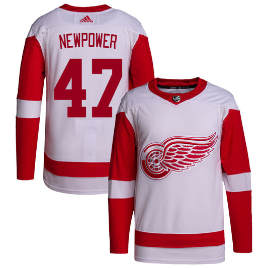 Wyatt Newpower Detroit Red Wings Away Primegreen Authentic Pro Jersey - White