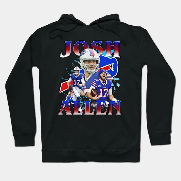 Josh Allen Retro Collage Hoodie