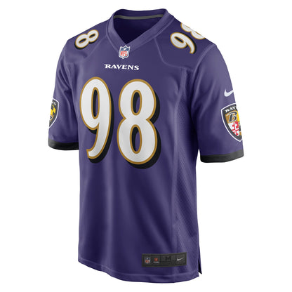 Travis Jones Baltimore Ravens Player Game Jersey - Purple