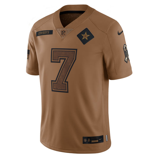 Trevon Diggs Dallas Cowboys 2023 Salute To Service Limited Jersey - Brown