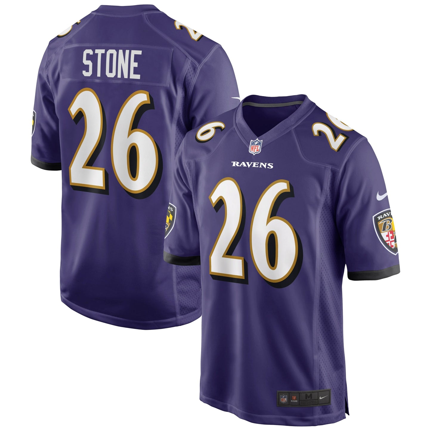 Geno Stone Baltimore Ravens Game Jersey - Purple