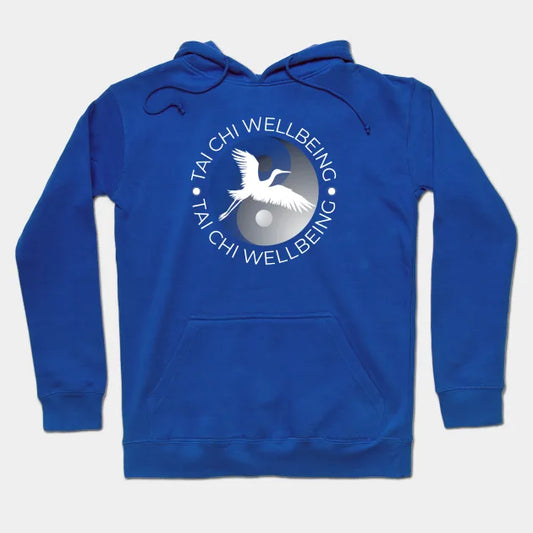 Tai Chi Wellbeing Logo White Hoodie