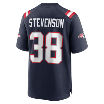 Rhamondre Stevenson New England Patriots Game Jersey - Navy