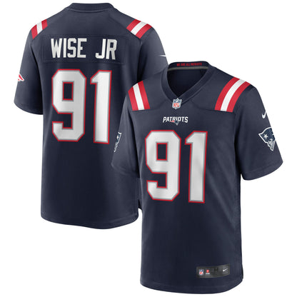 Deatrich Wise Jr. New England Patriots Game Jersey - Navy