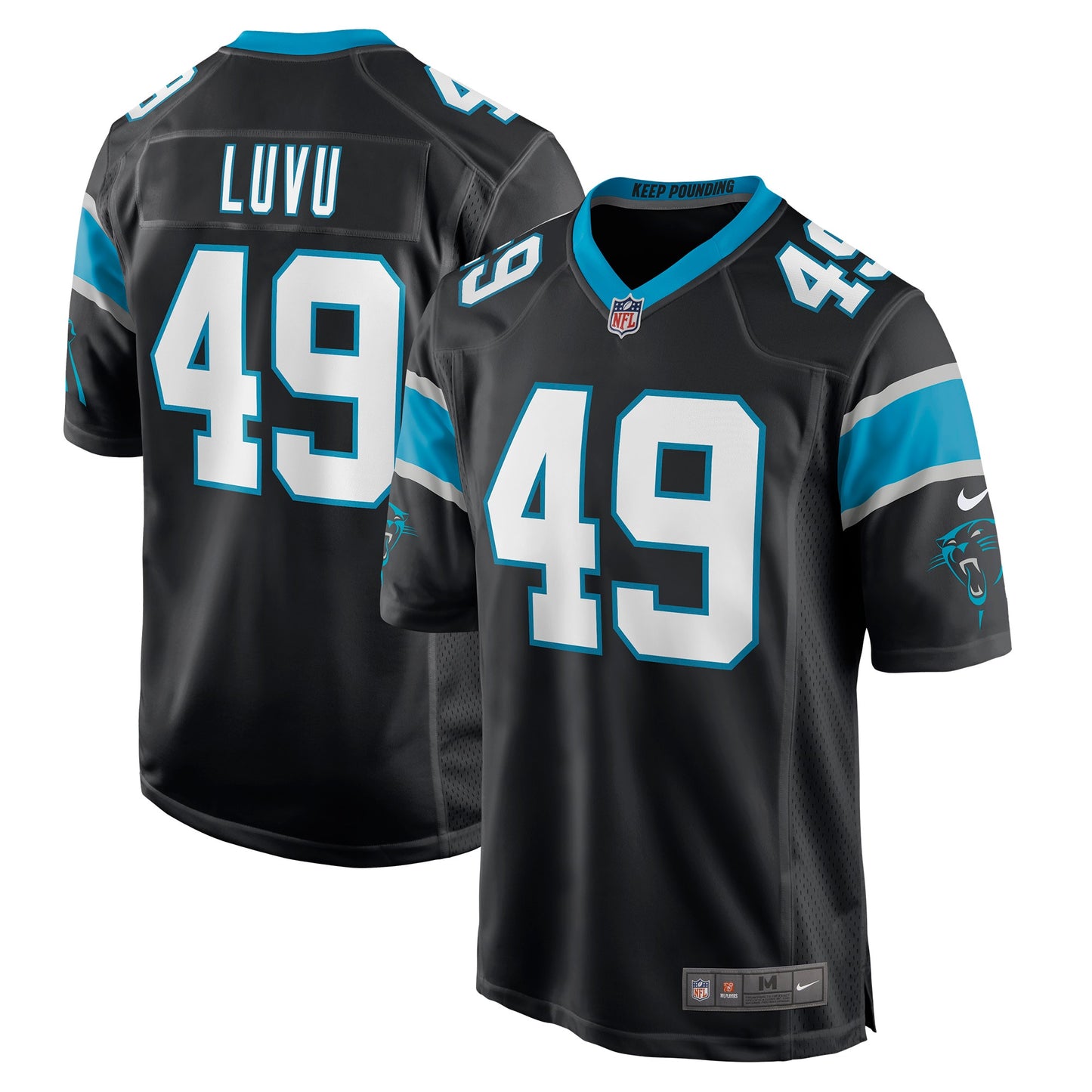 Frankie Luvu Carolina Panthers Game Jersey - Black