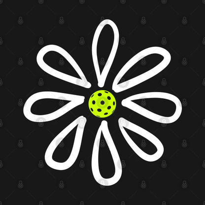 Pickleball Shirts, Flower Daisy Pickleball Center Hoodie