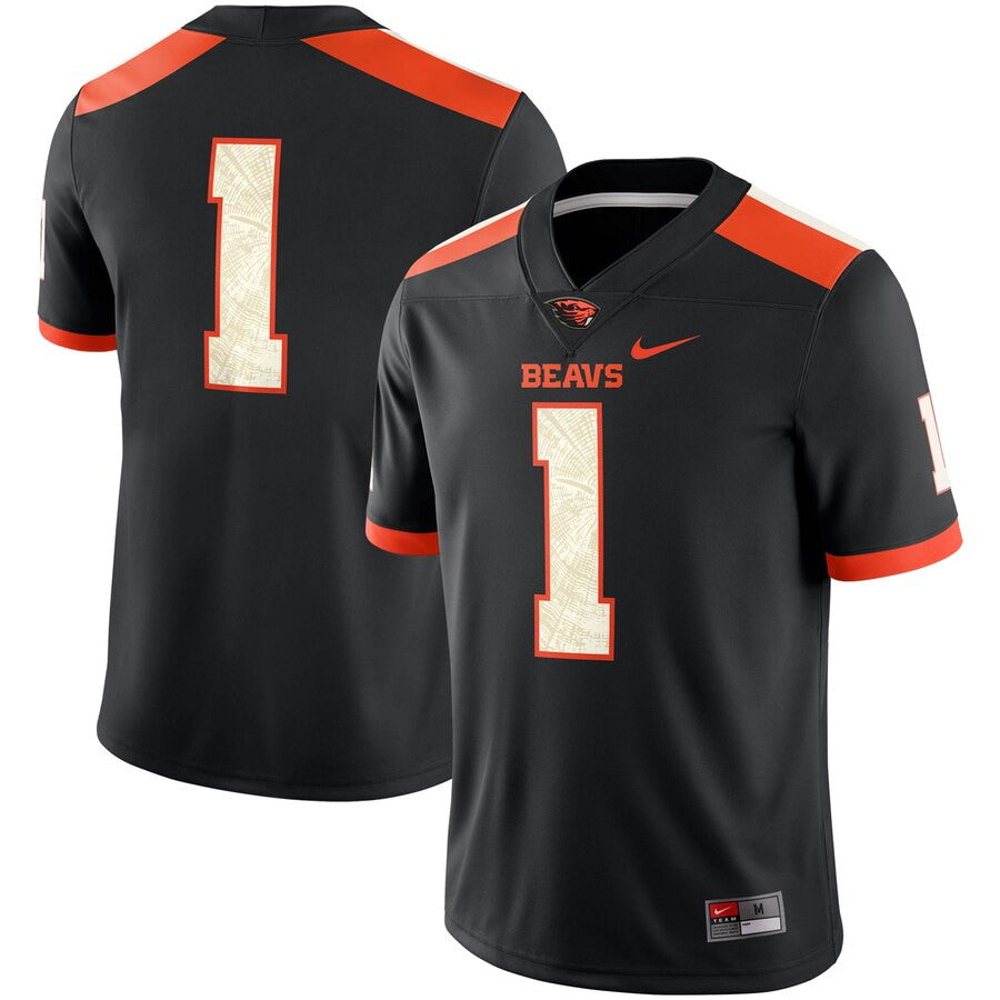 1 Oregon State Beavers Game Jersey Black 2019