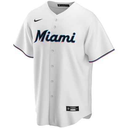 Miami Marlins Youth Home Replica Custom Jersey - White