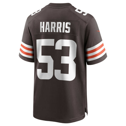 Nick Harris Cleveland Browns Game Jersey - Brown