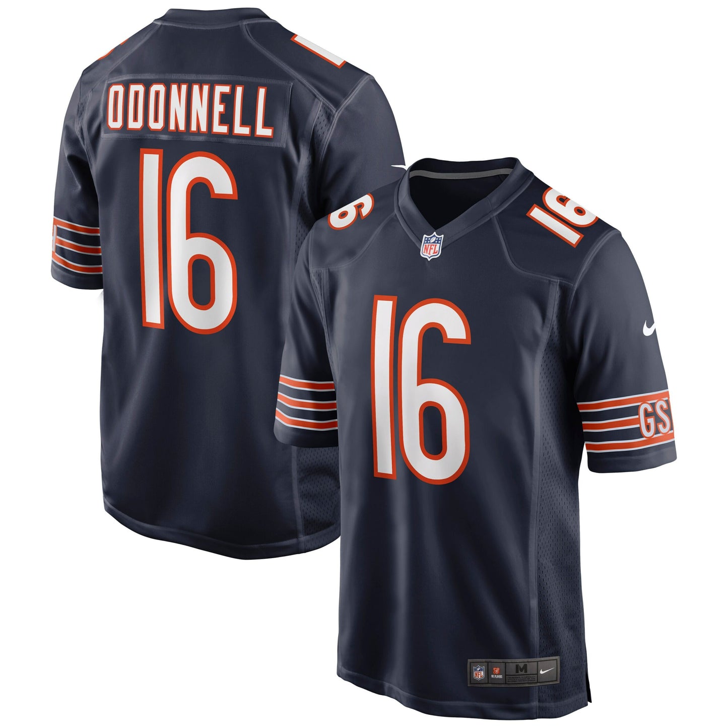 Pat O'Donnell Chicago Bears Game Jersey - Navy