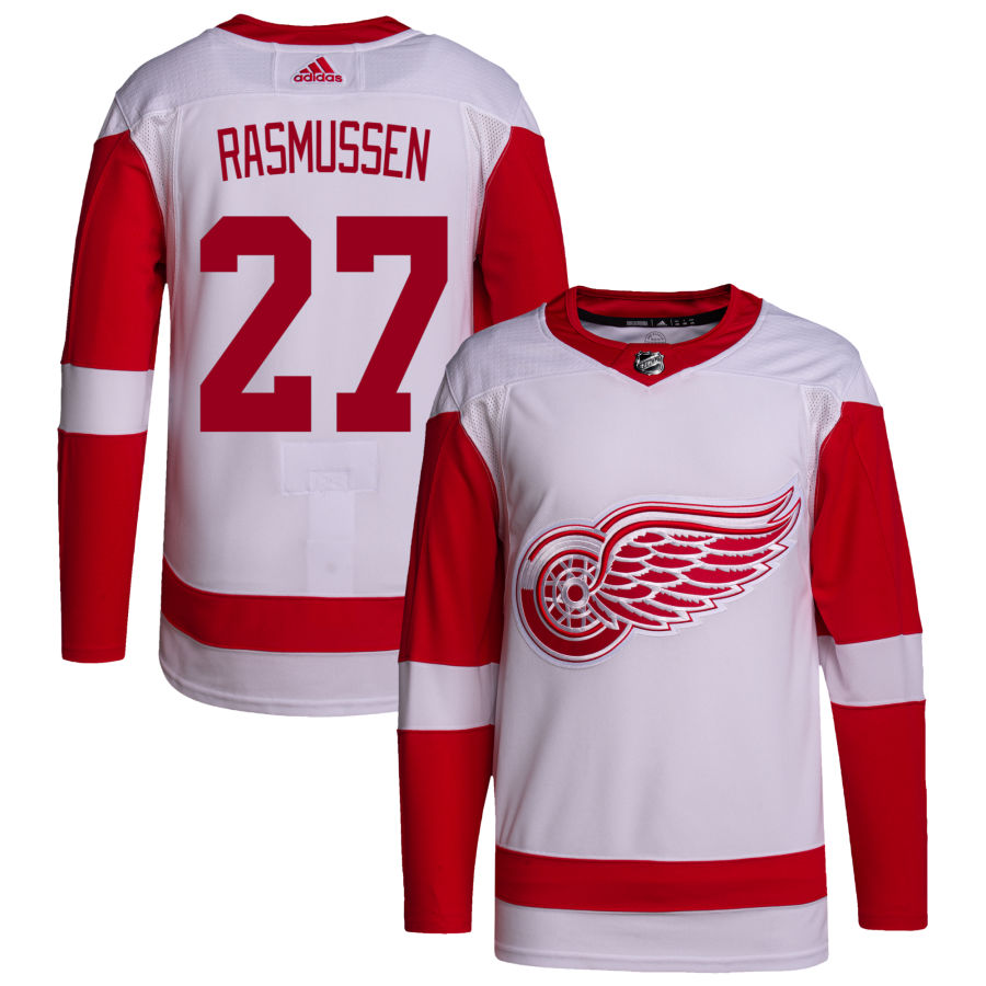 Michael Rasmussen Detroit Red Wings Away Primegreen Authentic Pro Jersey - White