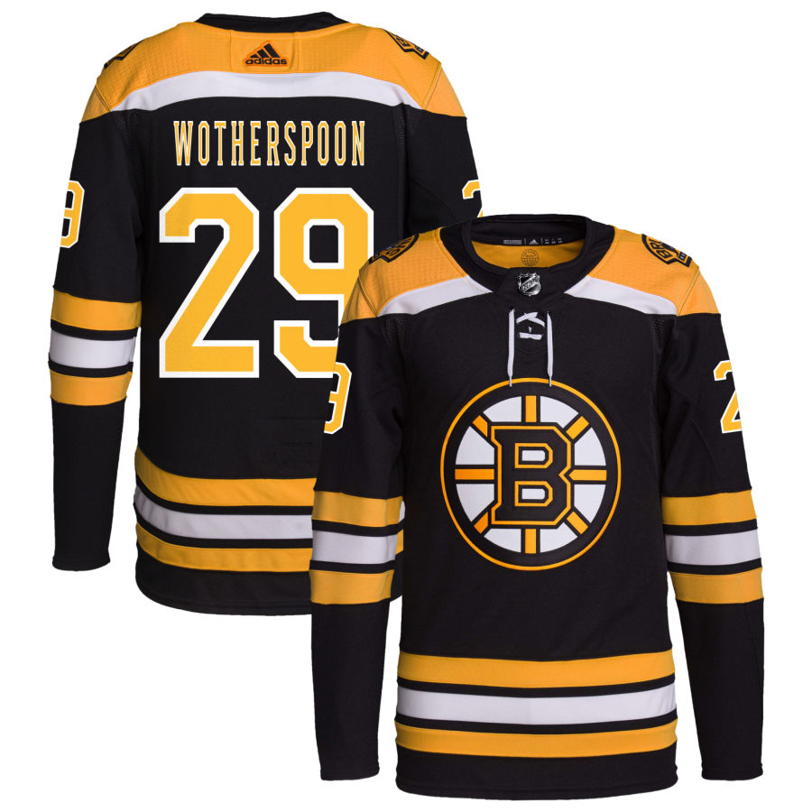 Parker Wotherspoon Boston Bruins Home Primegreen Authentic Pro Jersey - Black