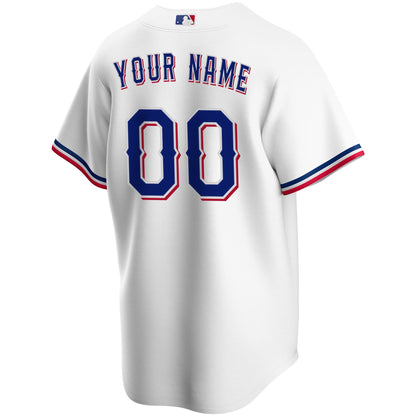 Texas Rangers Home Replica Custom Jersey - White