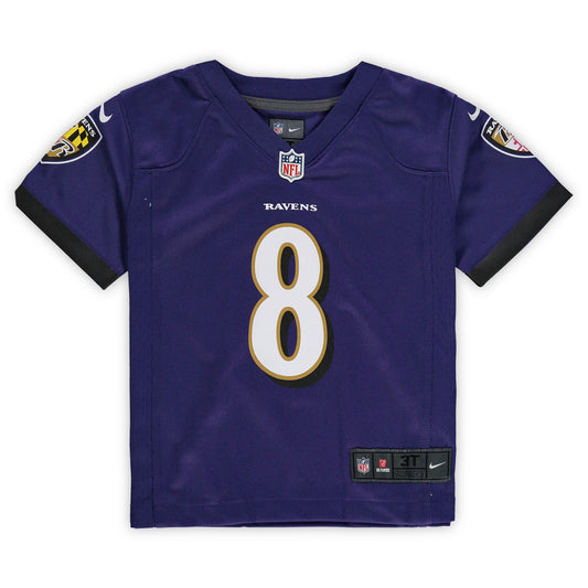 Lamar Jackson Baltimore Ravens Toddler Game Jersey - Purple
