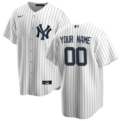 New York Yankees Home Replica Custom Jersey - White