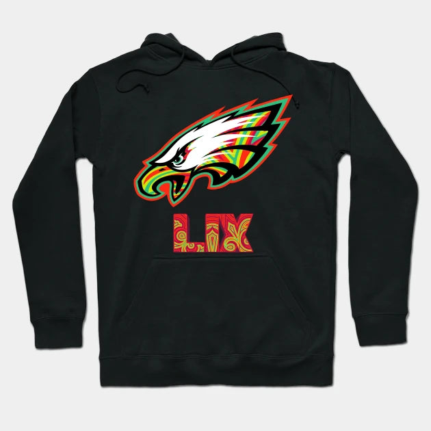 Super Bowl Lix 59 Philadelphia Eagles Champions Midnight Green Hoodie